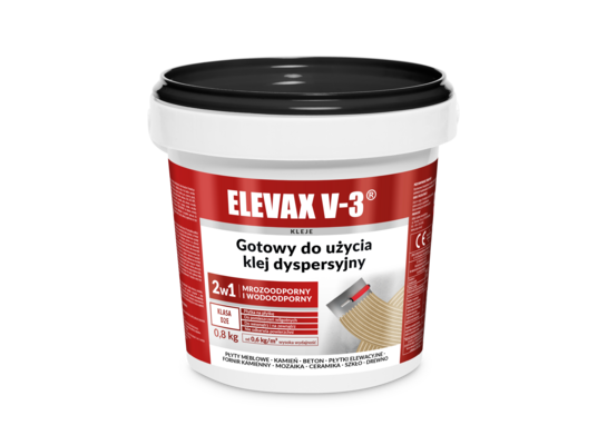 Klej dyspersyjny Elevax V-3 klasa D2E 0,8 kg Jurga