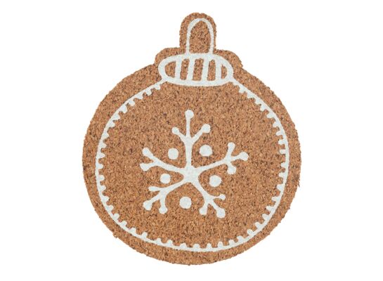 Komplet 6 podkładek korkowych 10,7 x 10 x 0,3 cm Bombka