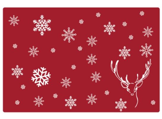 Mata stołowa w śnieżynki 43 x 28 cm