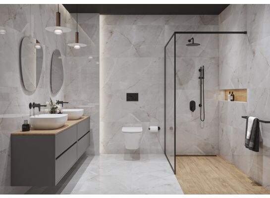 Gres polerowany Kianto Grey Polished Rect 60 x 60 cm Cersanit