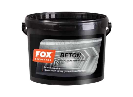 Tynk dekoracyjny BETON szary 5 kg FOX Dekorator