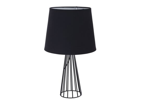 Lampa stołowa z podstawą metalową szprosową 23 x 40 cm czarna