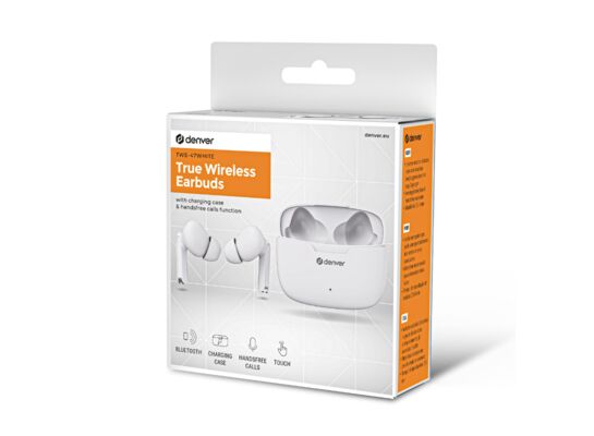 Słuchawki TWS douszne bluetooth denver TWE-47WHITE
