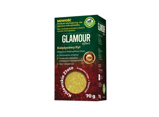 Brokat Glamour Effect Księżycowy Pył Eco królewskie złoto 70 g