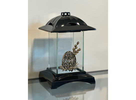 Znicz kapliczka pisanka 25 x 16 cm złoty