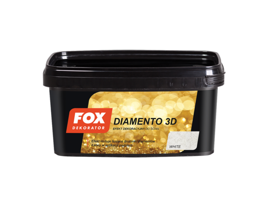 Farba dekoracyjny DIAMENTO 3D white 1 l FOX Dekorator