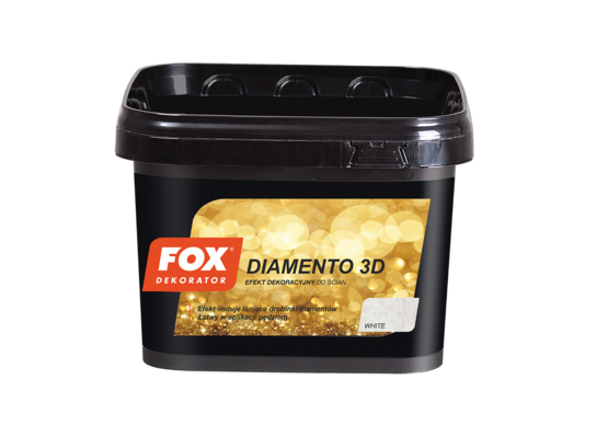 Farba dekoracyjny DIAMENTO 3D white 3 l FOX Dekorator
