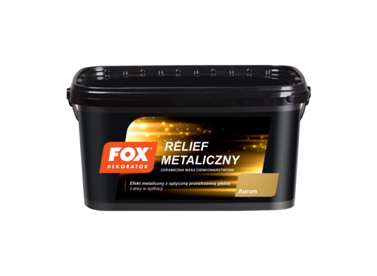 Masa cienkowarstwowa RELIEF METALICZNY 002 aurum 1 kg FOX Dekorator