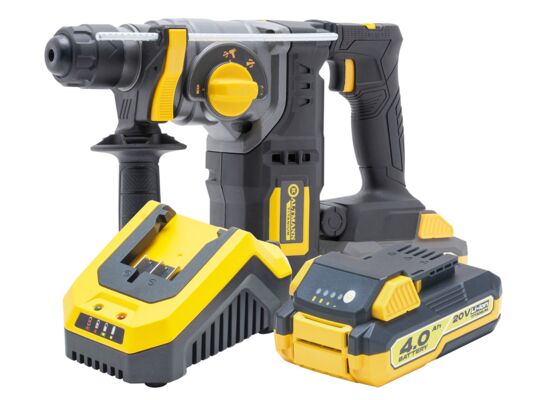 Bezszczotkowa młotowiertarka 20 V z akumulatorem 4.0 Ah i ładowarką Kaltmann Titanium