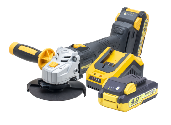 Bezszczotkowa szlifierka kątowa 20 V z akumulatorem 4.0 Ah i ładowarką Kaltmann Titanium