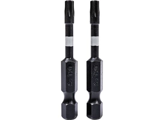 Końcówki wkrętakowe udarowe Torx T20 x 50 mm, 2 szt.
