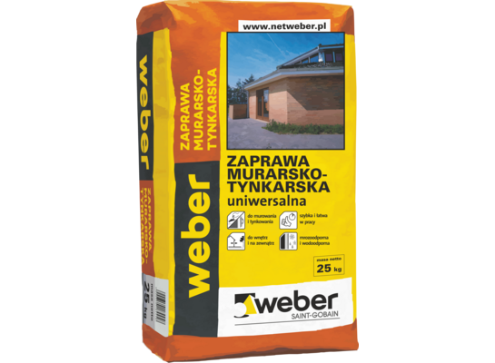 Zaprawa murarsko-tynkarska 25 kg WEBER