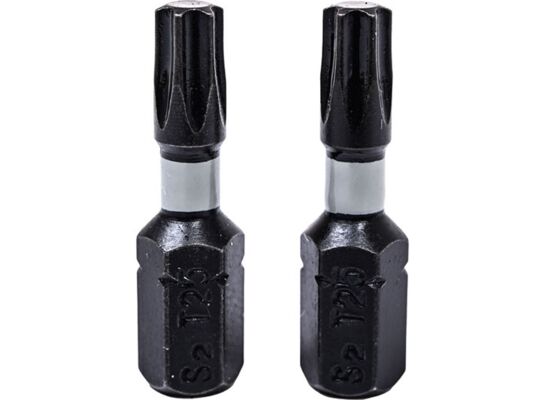 Końcówki wkrętakowe udarowe Torx T25 x 25 mm, 2 szt.