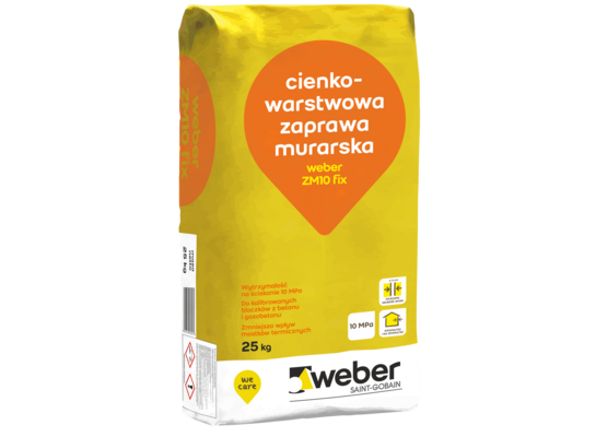 Cienkowarstwowa zaprawa murarska ZM10 25 kg WEBER