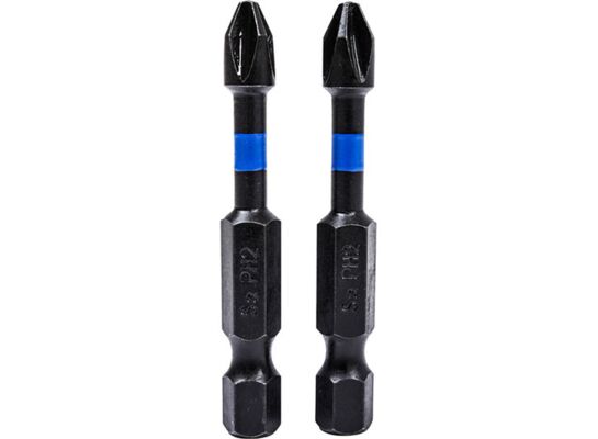 Końcówki wkrętakowe udarowe krzyżowe PH2 x 50 mm, 2 szt.