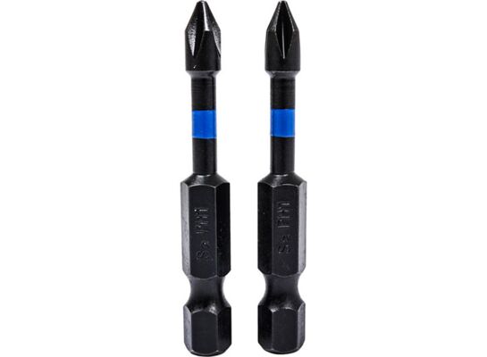 Końcówki wkrętakowe udarowe krzyżowe PH1 x 50 mm, 2 szt.