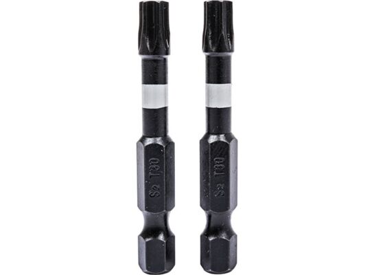 Końcówki wkrętakowe udarowe Torx T30 x 50 mm, 2 szt.