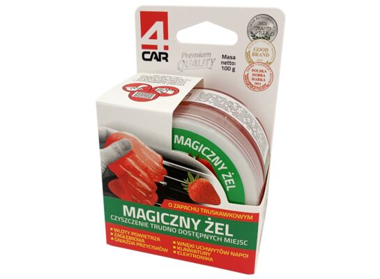 Magiczny żel do czyszczenia trudno dostępnych miejsc (truskawka) 100g 4Car