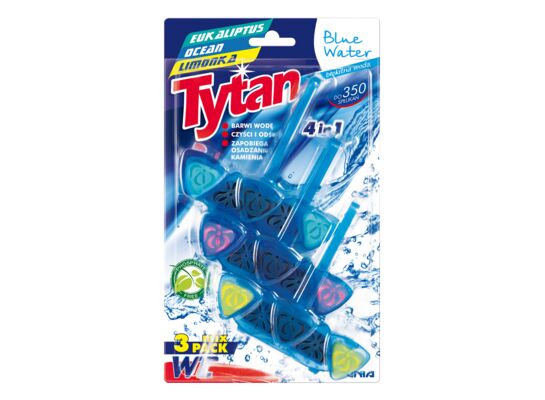 Kostka do WC Tytan Blue Water Eukaliptus, Ocean, Limonka 3 szt.