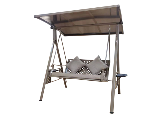Huśtawka z zadaszeniem 170 x 120 x 185 cm beżowy