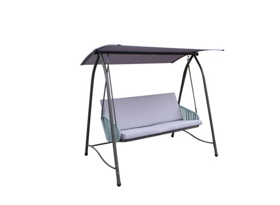 Huśtawka Luna z zadaszeniem 175 x 110 x 159 cm fioletowo-niebieski