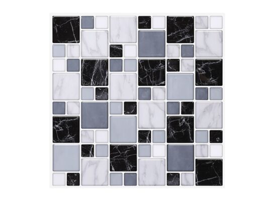 Płytka samoprzylepna mozaika szaro-czarna 3D-1003 25,4 x 25,4 cm 4 szt.