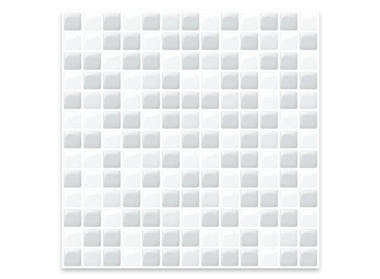 Płytka samoprzylepna mozaika biało-szara 3D-1264 25,4 x 25,4 cm 4 szt.