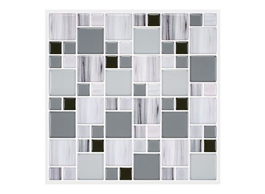 Płytka samoprzylepna mozaika szaro-biała 3D-1001 25,4 x 25,4 cm 4 szt.