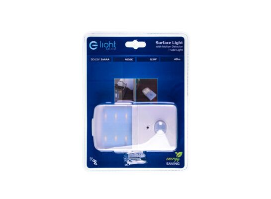 Lampka natynkowa z czujką ruchu + światło boczne 4000 K