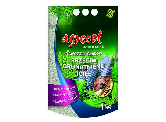 Nawóz Hortifoska do iglaków przeciw brązowieniu igieł 1 kg Agrecol