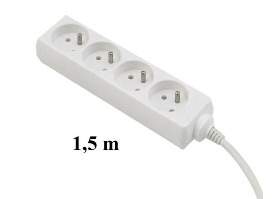 Przedłużacz listwowy 1,5 m 4 gniazdowy z uziemieniem EPS-401,5