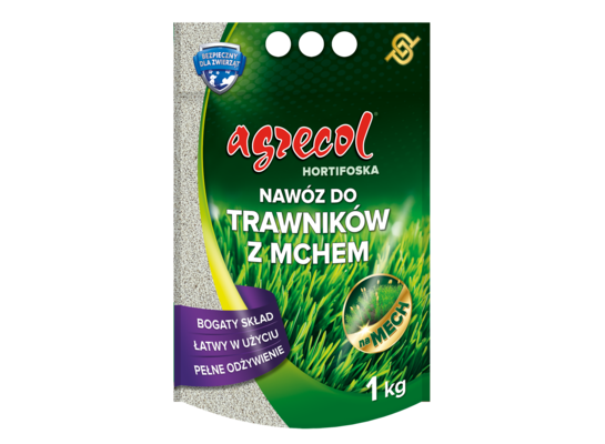 Nawóz Hortifoska do trawników z mchem 1 kg Agrecol