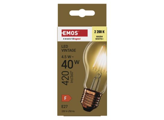 Żarówka LED vintage A60 4,5 w (40 w) 420 lm E27 ciepła
