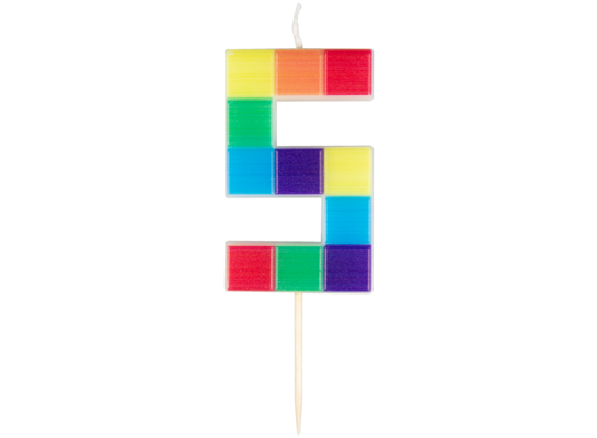 Świeczka urodzinowa 5 klocki