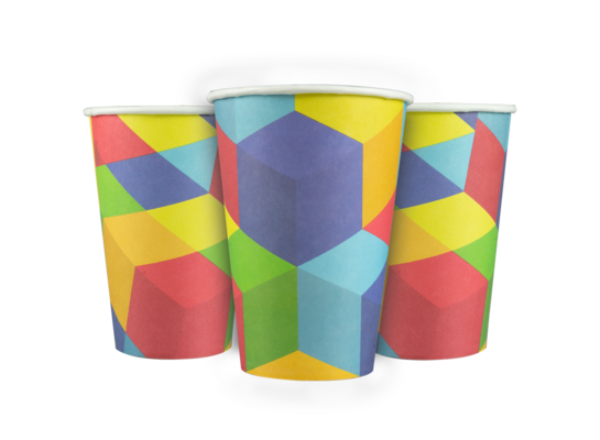 Kubek papierowy klocki 8 sztuk