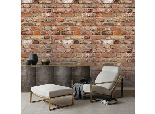 Tapeta winylowa na flizelinie czerwona cegła