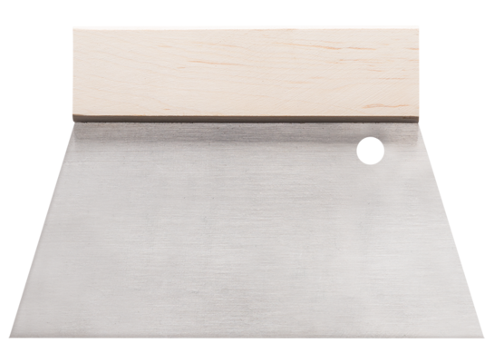 Szpachla trapezowa stalowa 18 cm uchwyt drewniany