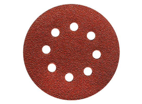 Tarcza ścierna z otworami na rzep TS38R brązowa Ø125 mm 8 otworów elektrokorund P80 5 sztuk Küssner