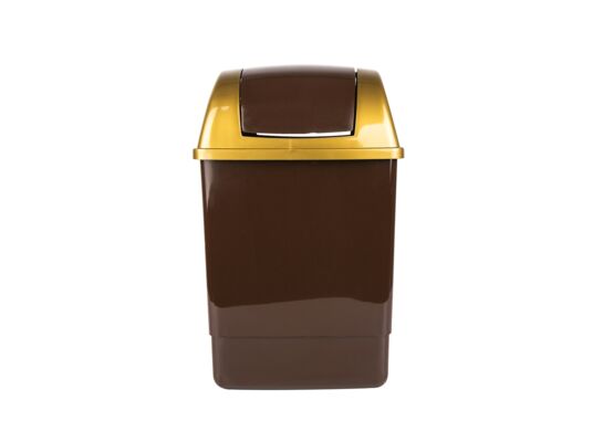 Kosz na śmieci klip 12 l brązowo-złoty