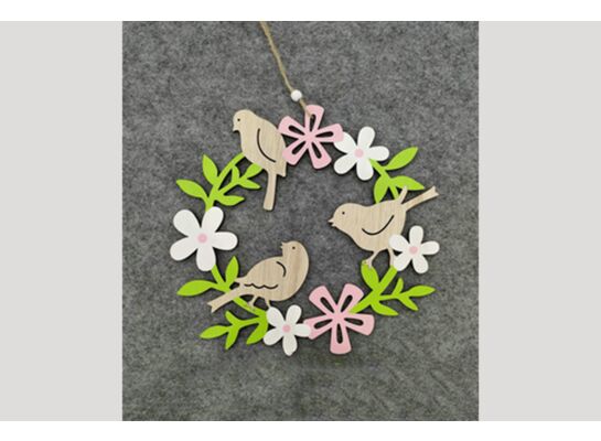 Zawieszka drewniana ptaki 25 x 25 cm