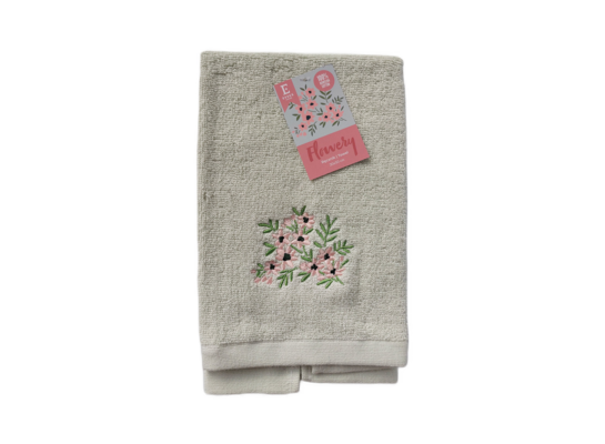 Ręcznik wiosenny z haftem 50 x 30 cm zielony