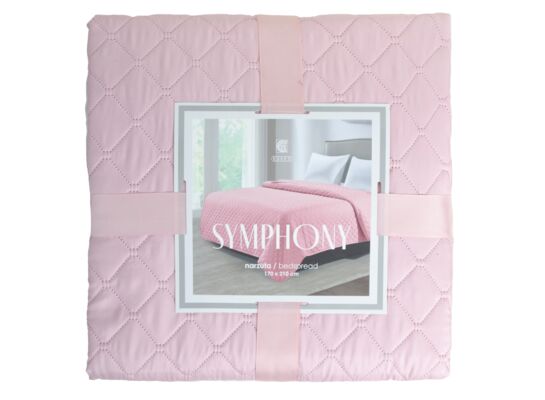 Narzuta na łóżko Symphony 170 x 210 cm różowy