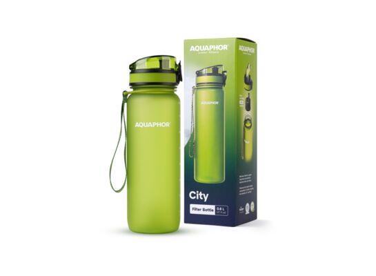 Butelka filtrująca City 800 ml zielona