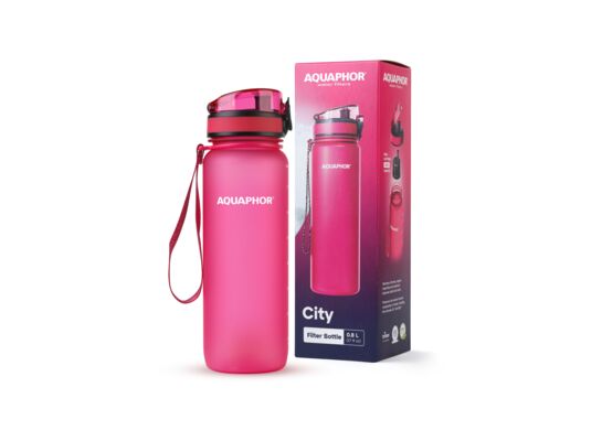 Butelka filtrująca City 800 ml różowa