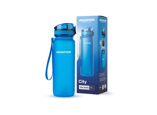Butelka filtrująca City 800 ml niebieska