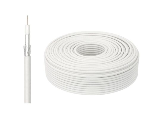 Kabel koncentryczny RG6U CCS100 stal rolka 100 m oplot 48 x 0.12  libox