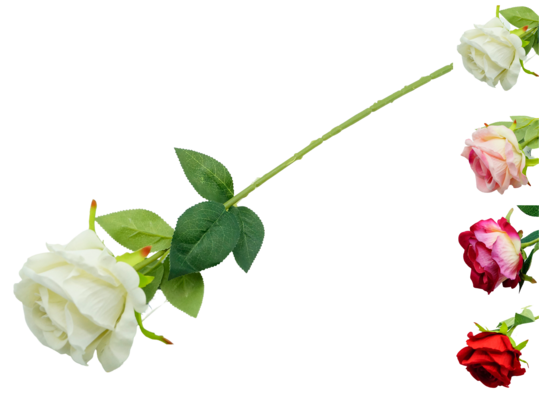 Gałązka róży welurowa 30 cm mix