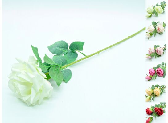 Gałązka róży 64 cm mix