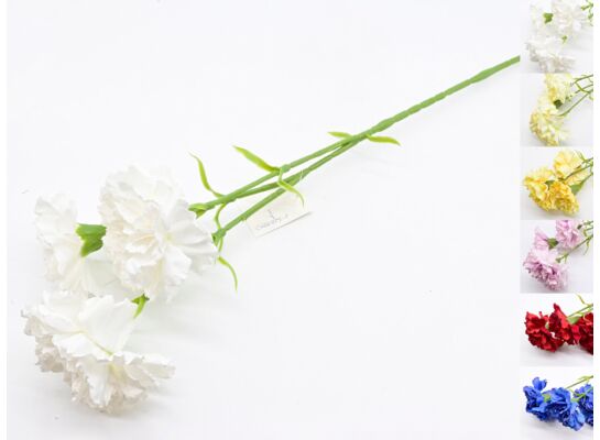 Gałązka goździka 3 kwiaty 50 cm mix