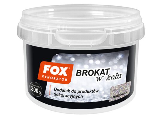Brokat w żelu 02 multikolor 200 g FOX Dekorator